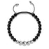 Agate noire mate | Argent | Bracelet en macramé de pierres précieuses d'équilibre